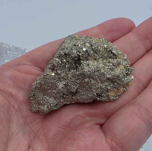 Iron Pyrite Golden Cluster Crystal Stone - Picture 2 of 5
